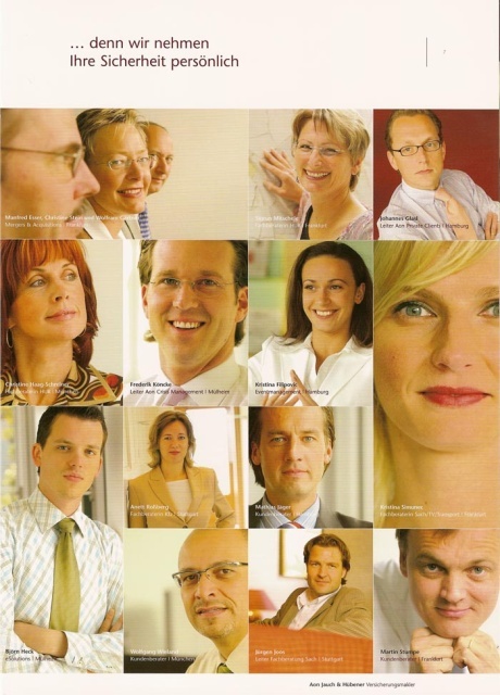 Porträts der Mitarbeiter der Firma AON 2009