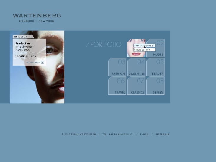 Portfolio-Website (Flash) für den Startfotografen ’WARTENBERG’