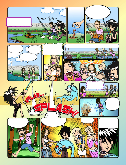 Seite aus der Promi-Manga-Serie der Zeitschrift „Bravo-Yeah!“