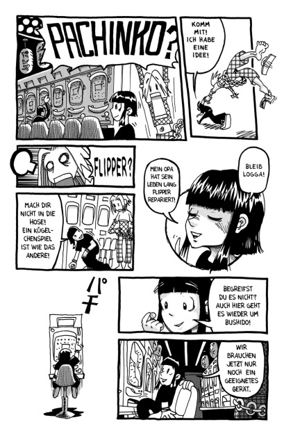 Seite aus dem Manga „Shigoki-go go Tokio“.