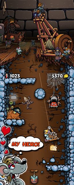 Screenshot für das Iphone ios spiel „Cave Mice“