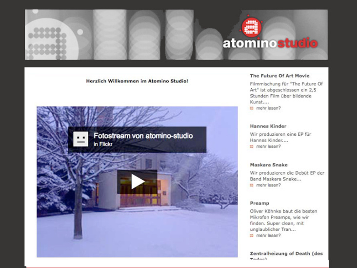 atomino Studio Erfurt Egstedt – Entwurf Website-Header