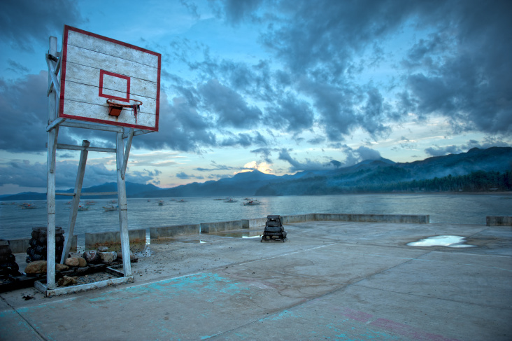 Basketballplatz auf Palawan, Philippinen