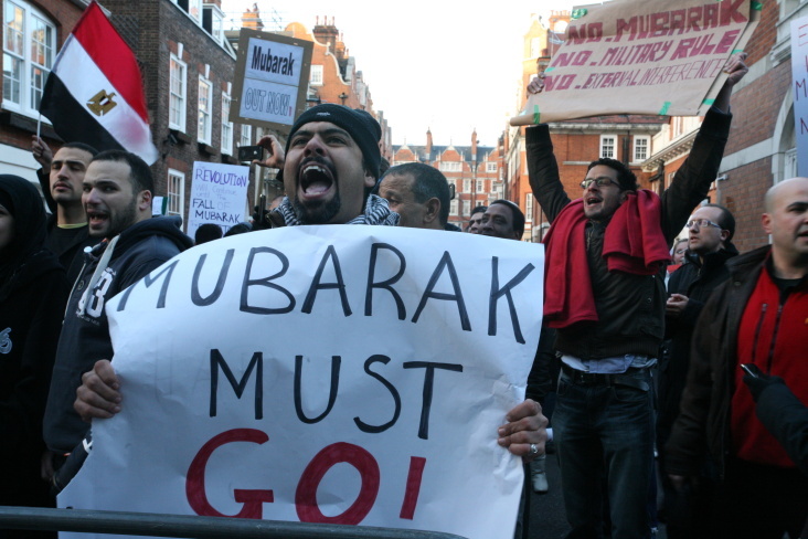 Protests at Egyptian Embassy, London 2011