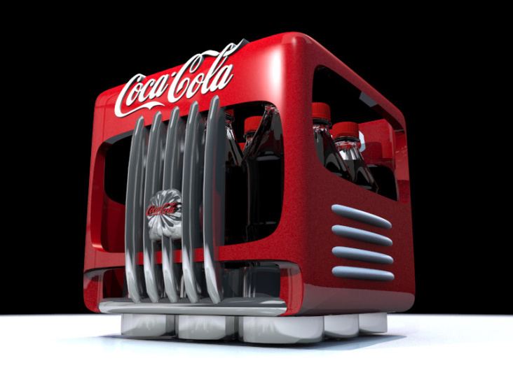 Entwurf für Coca Cola Getränkekiste