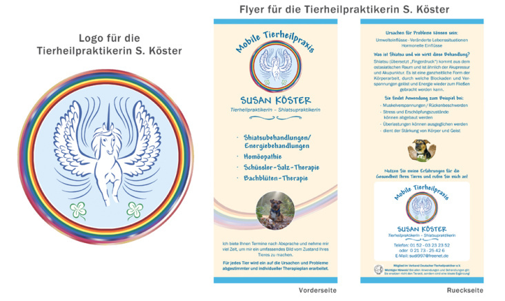 Flyer nach Kundenvorgabe.