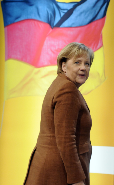 Angela Merkel auf einer Regionalkonferenz in Bad Schwartau