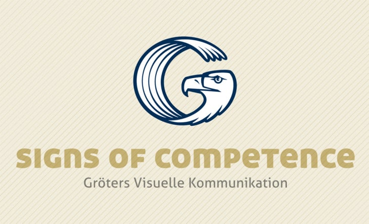 Logo mit Claim „signs of competence“