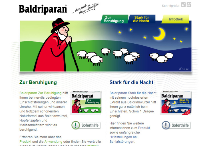 Website Baldriparan – www.baldriparan.de