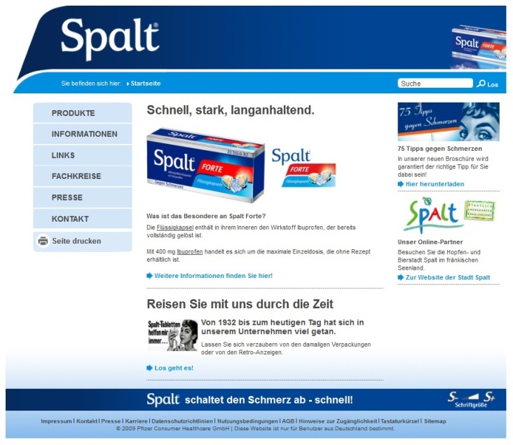 Website Spalt – www.spalt-online.de