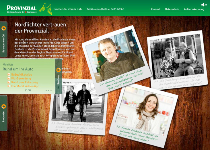 Provinzial Microsite