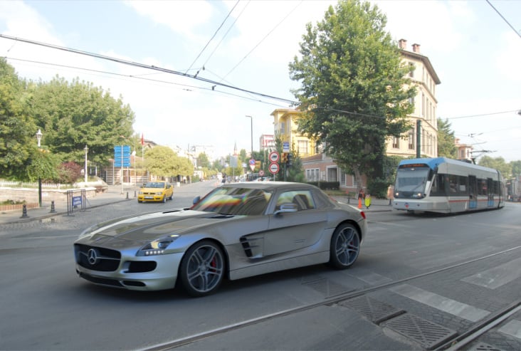 SLS AMG mit MotionBlur