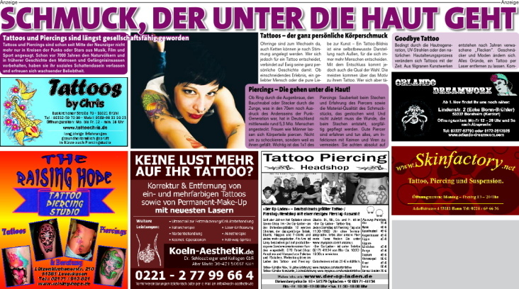 BILD Köln 7.10.2010 – Tattoo & Piercing 1000er