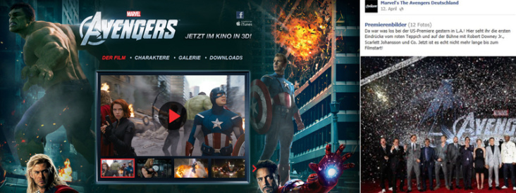 Webseite Marvel’s The Avengers Schweiz