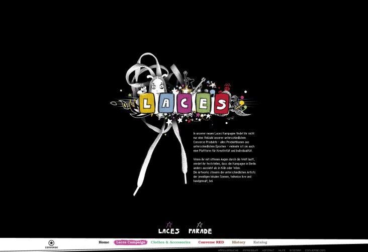 „Laces“ Kampagnenstartseite