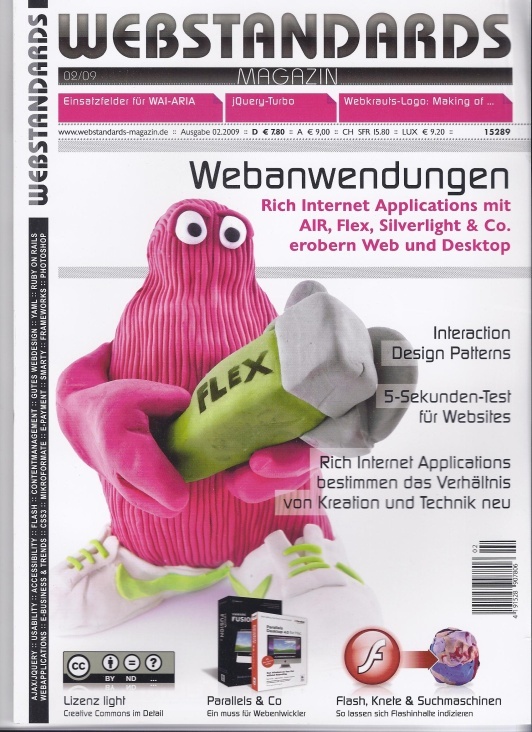 Webstandards Magazin 02/09 Titelbild und Key-Illustrationen