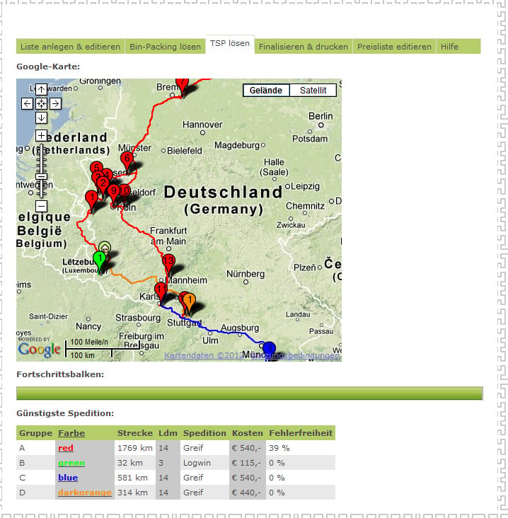 TSP kürzeste Route