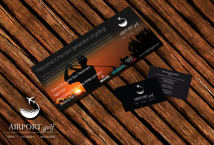 Airport Golf, Logo + Flyer + Business Cards