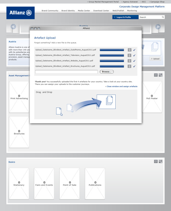 Allianz  Monitoring Upload