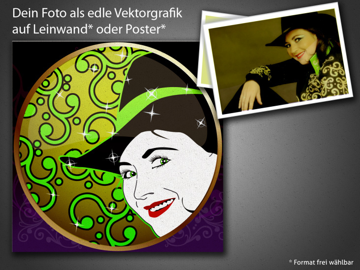 Vektorgrafik Digitale Grafik Portrait vom Foto als Fotogeschenk