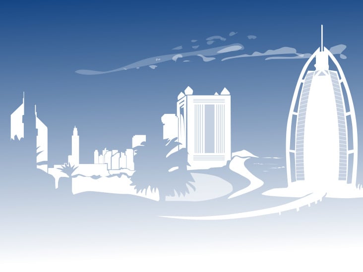Dubai Vektorillustration