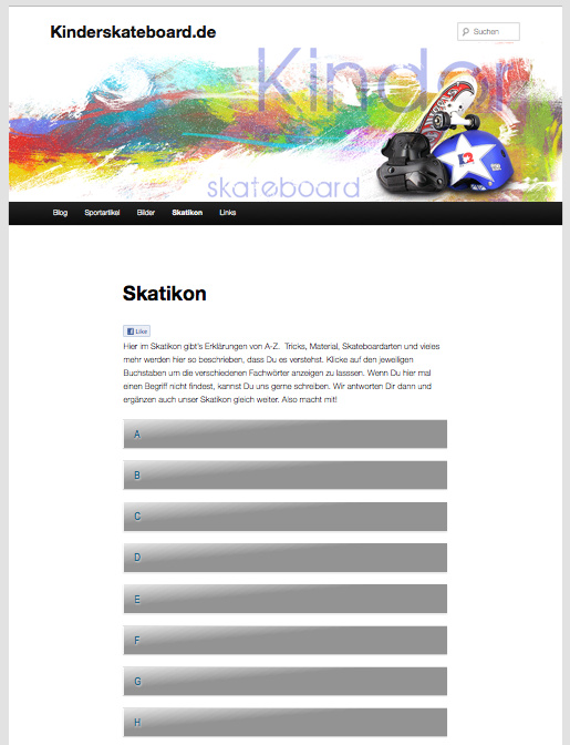 Kinderskateboard Blog – Skatikon das Lexikon mit allen Fachbegriffen rund ums skaten