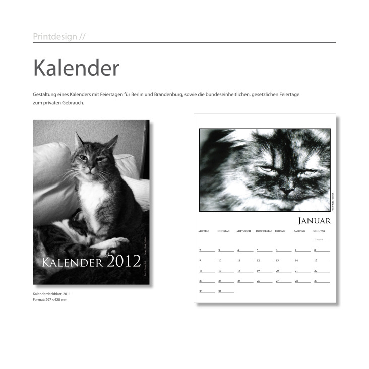 Printdesign – Kalender 2012