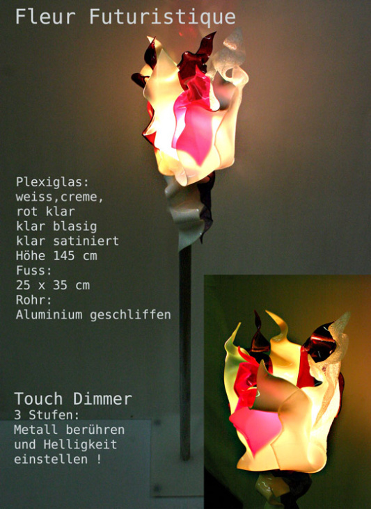 Licht Objekt – Licht Blüte – Leuchten mit Touchdimmer