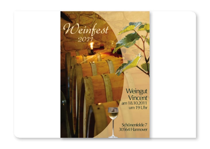 Weinfest // Plakat Schulprojekt MMbbs