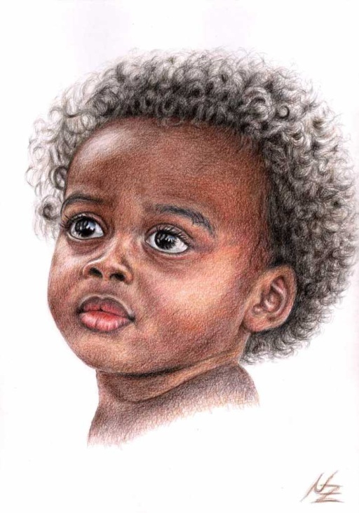 African Child, Buntstift