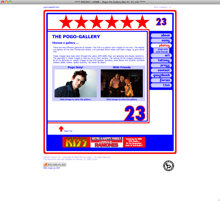 Pogo23 – Tattoo-Artist – Complete Website – 2003-2004