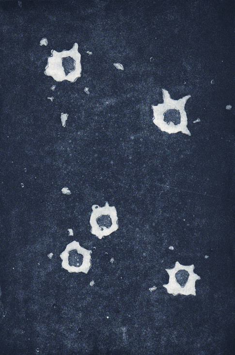 five shots (Radierung + Aquatinta 20×30cm)
