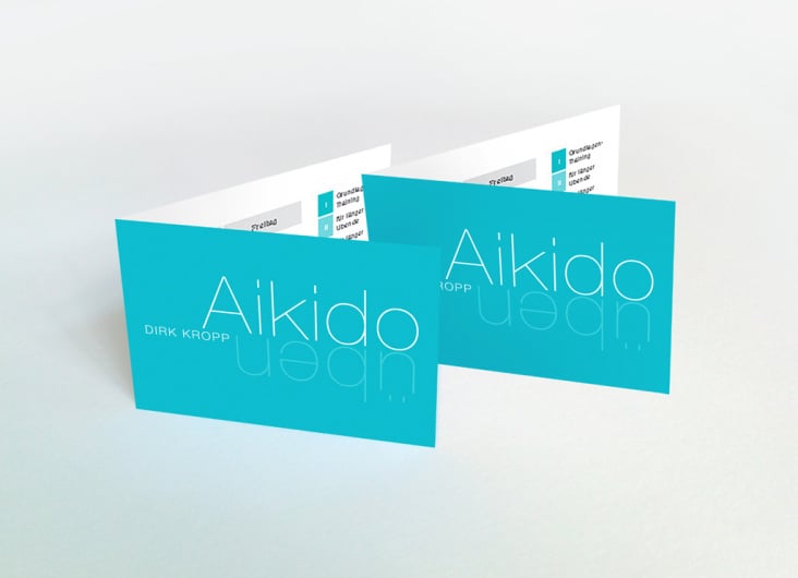 Aikido üben – Dirk Kropp | Corporate Design | Übungsplan+Visitenkarte