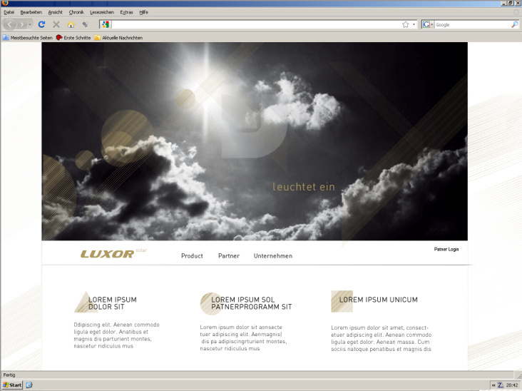 Konzeption & Design: Luxor (freiberuflich Pitch)