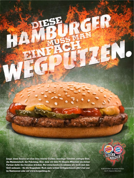 Burger King – Anzeige im FC Bayern München Fan-Mag