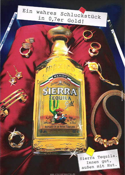 Anzeige für Sierra Tequila Gold, Hamburg