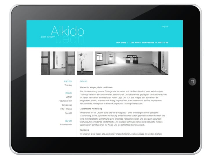 Aikido üben – Dirk Kropp | Corporate Design | Website | Dojo