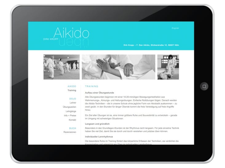 Aikido üben – Dirk Kropp | Corporate Design | Website | Training