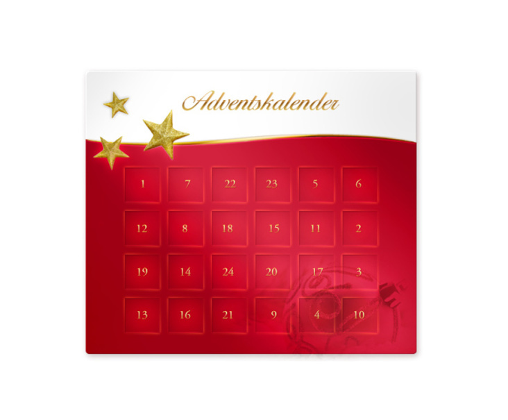 Online Weihnachtskalender mit gesonderten Angeboten jeden Tag