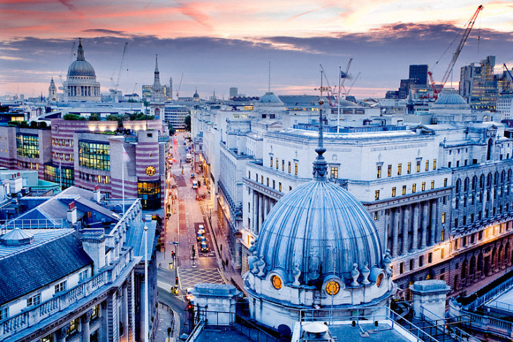 CITY OF LONDON FROM ABOVE 2