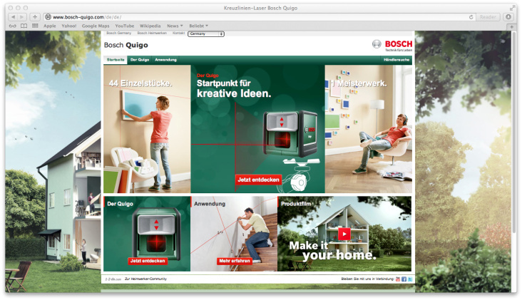 Bosch – Offizielle Website des neuen Linien-Lasers Quigo