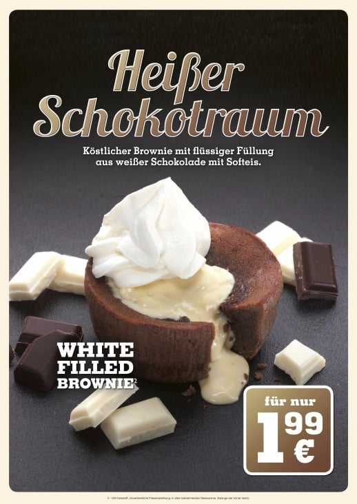 Burger King – POS-Anzeige zur Einführung des neuen „White Filled Brownie“ (nicht veröffentlicht)