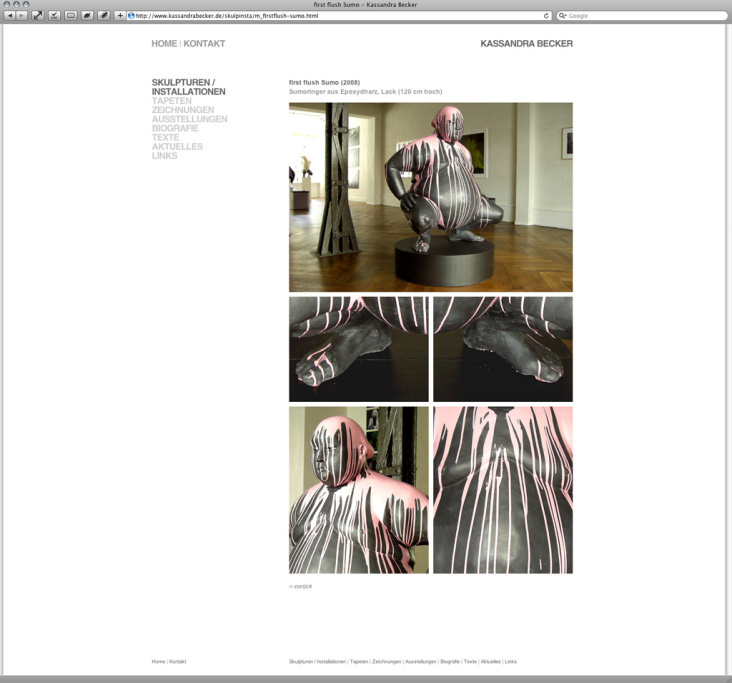 Internetseite – Skulpturen / Installationen