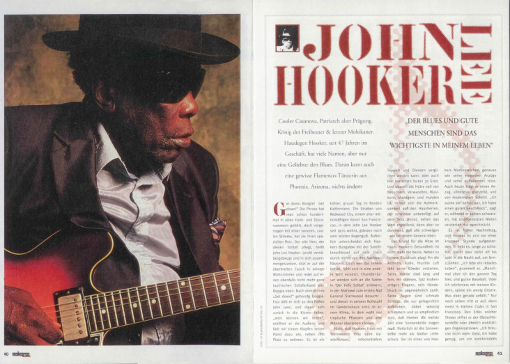 „John Lee Hooker“ für Musikexpress/Sounds