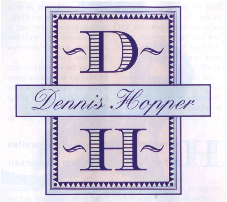Typografische Umsetzung „Dennis Hopper“