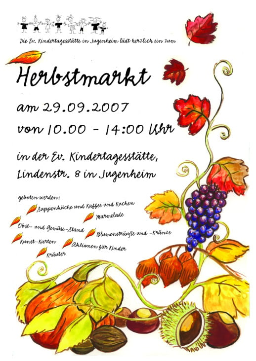 Plakat für einen Kindergarten