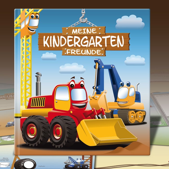 Coverillustration „Meine Kindergartenfreunde – Bagger“