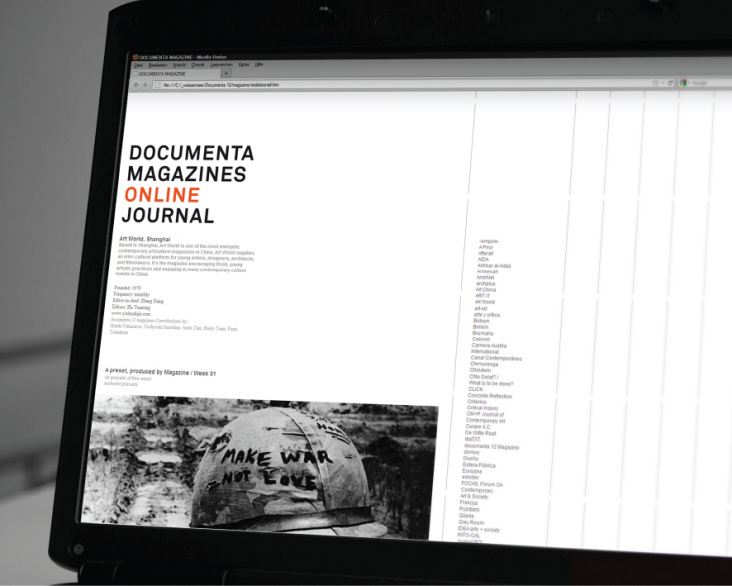 documenta 12 magazines online journal