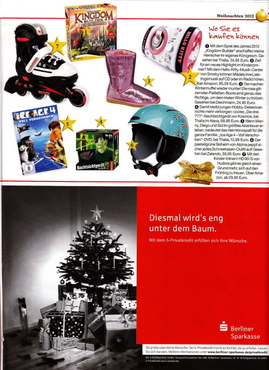 B.Z. Weihnachts-Magazin 2012