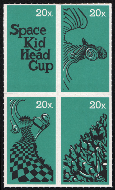 Flyer-Briefmarken zum Weimarer Seifenkistenrennen